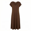 Midikleid - V-Neck