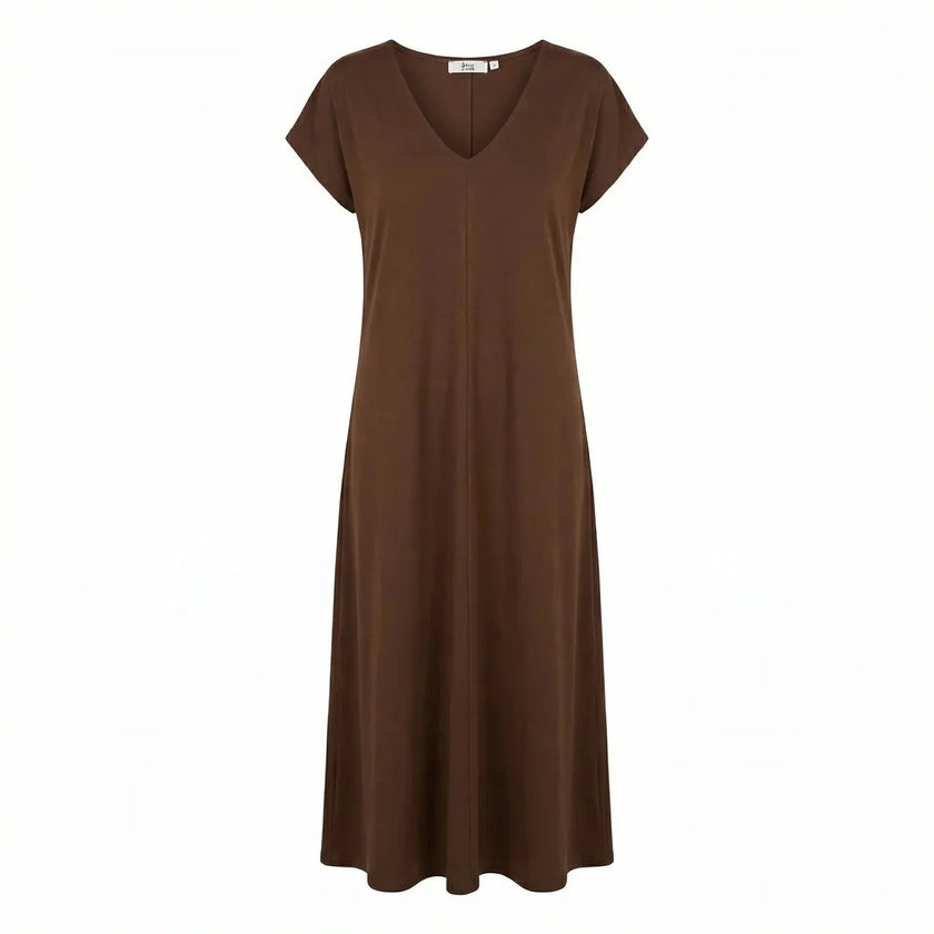 Midikleid - V-Neck