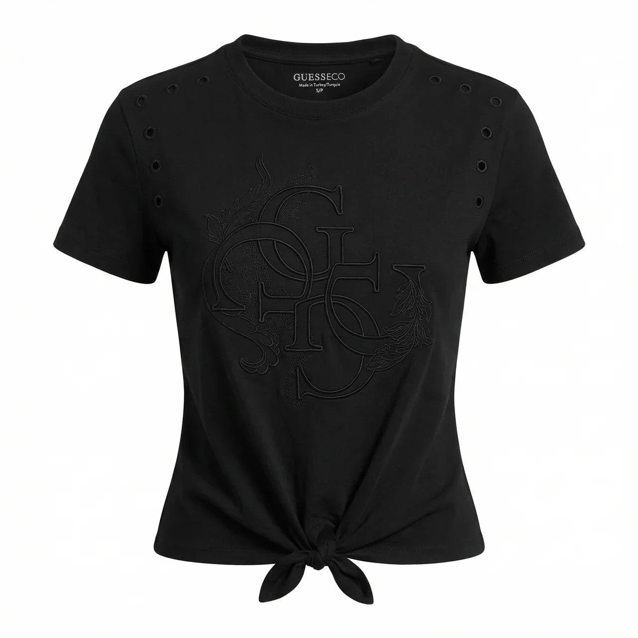 T-Shirt - CN SS EYELET TONE ON TONE TEE