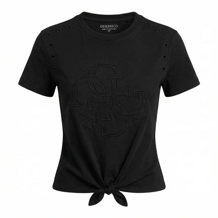 T-Shirt - CN SS EYELET TONE ON TONE TEE