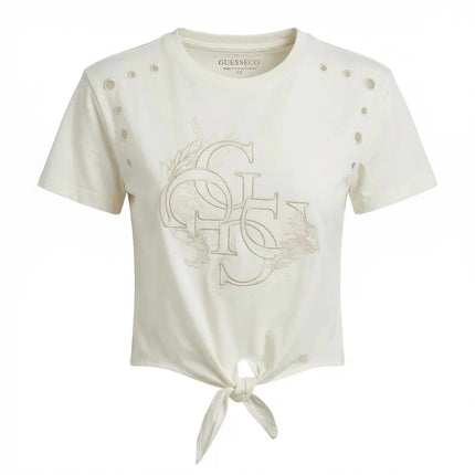 T-Shirt - CN SS EYELET TONE ON TONE TEE