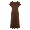 V-neck dress long
