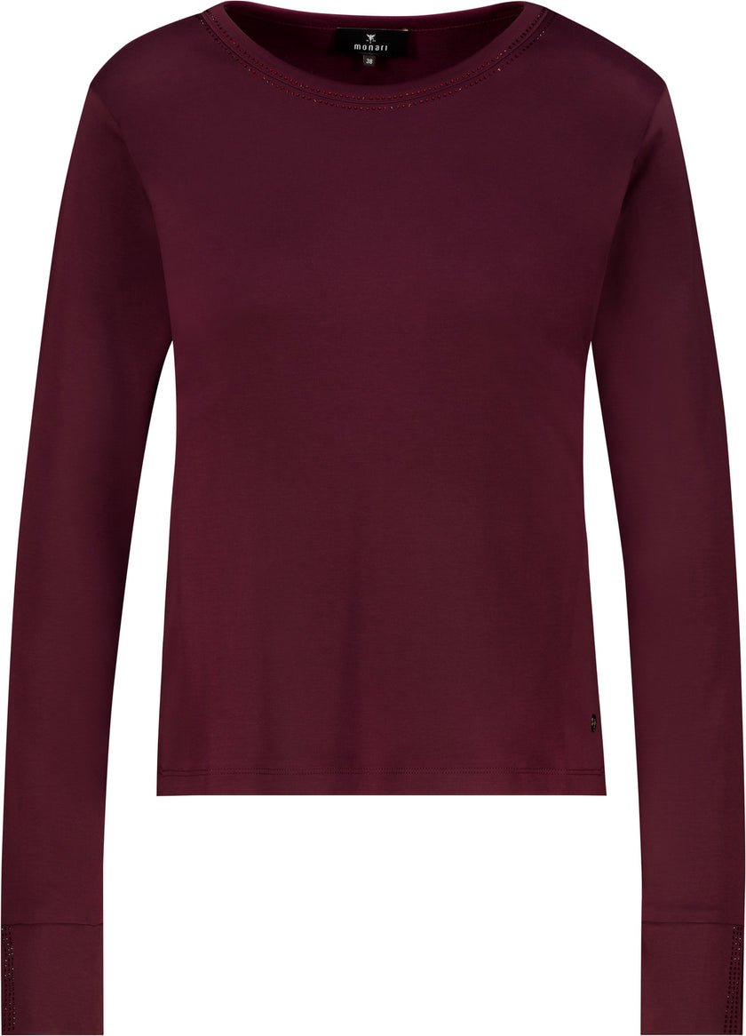 Langarmshirt - Strassbesatz