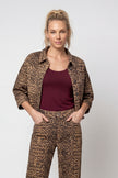 Jeansjacke - Animalprint