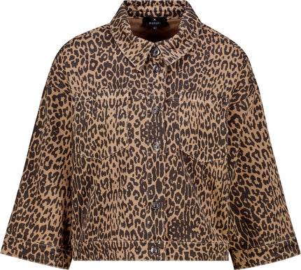 Jeansjacke - Animalprint