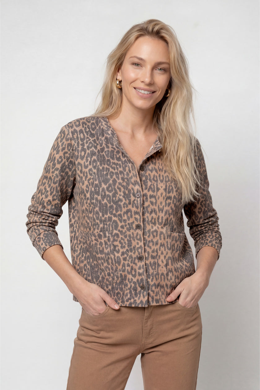 Strickjacke - Animalprint