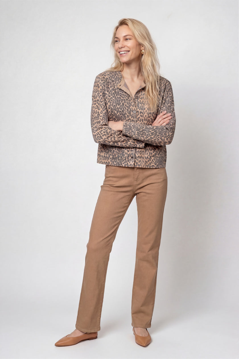 Strickjacke - Animalprint