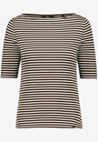 Ringelshirt  mit U-Boot Ausschnitt