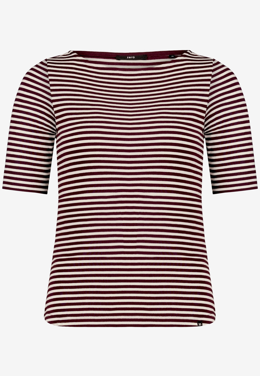 Ringelshirt  mit U-Boot Ausschnitt