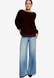 Strickpullover - Spitzenkante