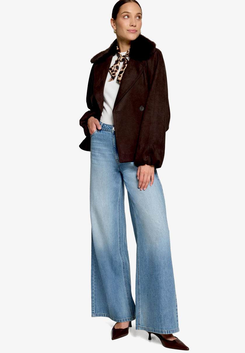 Jacke - Veloursleder-Optik