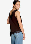 Satin-Top - Spitze