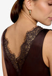 Satin-Top - Spitze