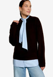 Strickpullover - Bluseneinsatz