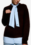 Strickpullover - Bluseneinsatz