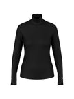 Baumwoll-Longsleeve mit Stehkragen