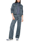 Denimjacke - Animal Print