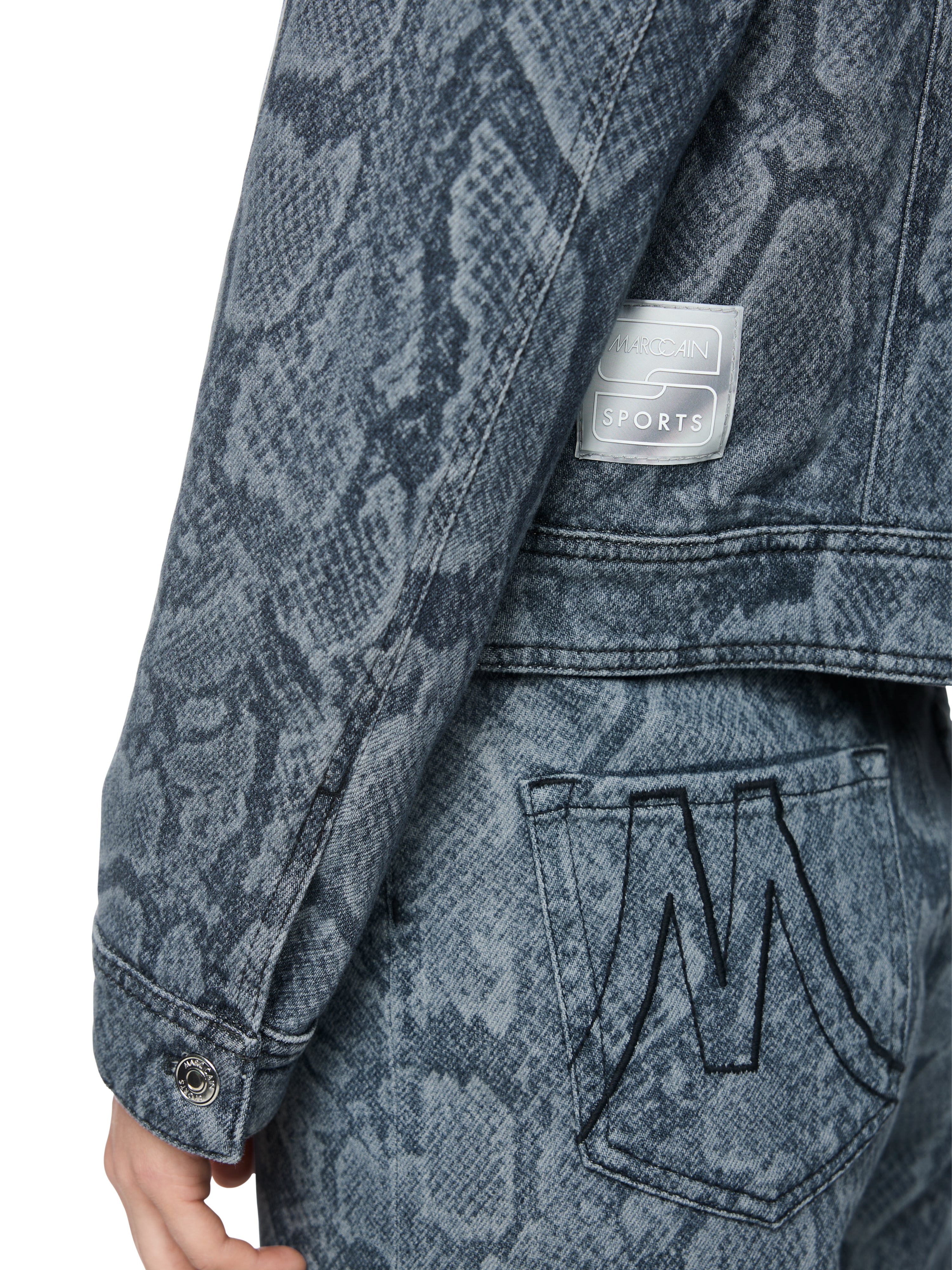 Denimjacke - Animal Print