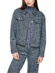 Denimjacke - Animal Print