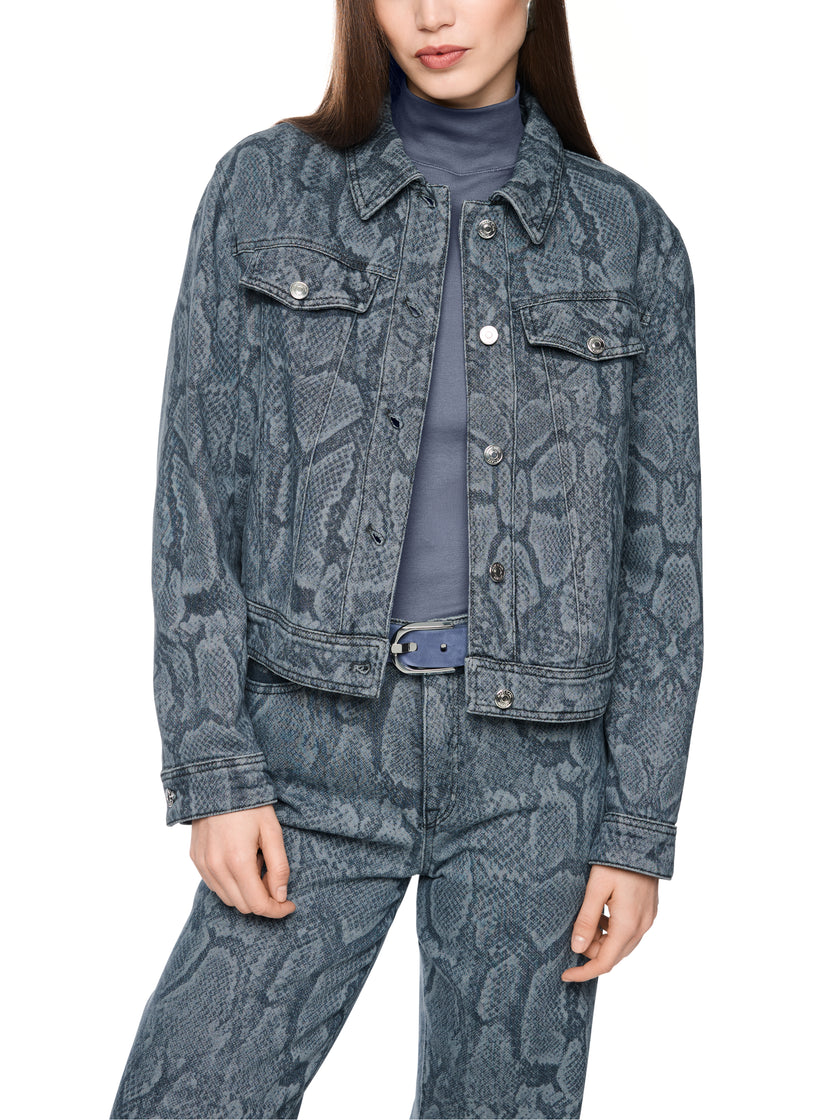Denimjacke - Animal Print