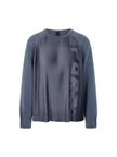 Sweatshirt - Plissee-Details