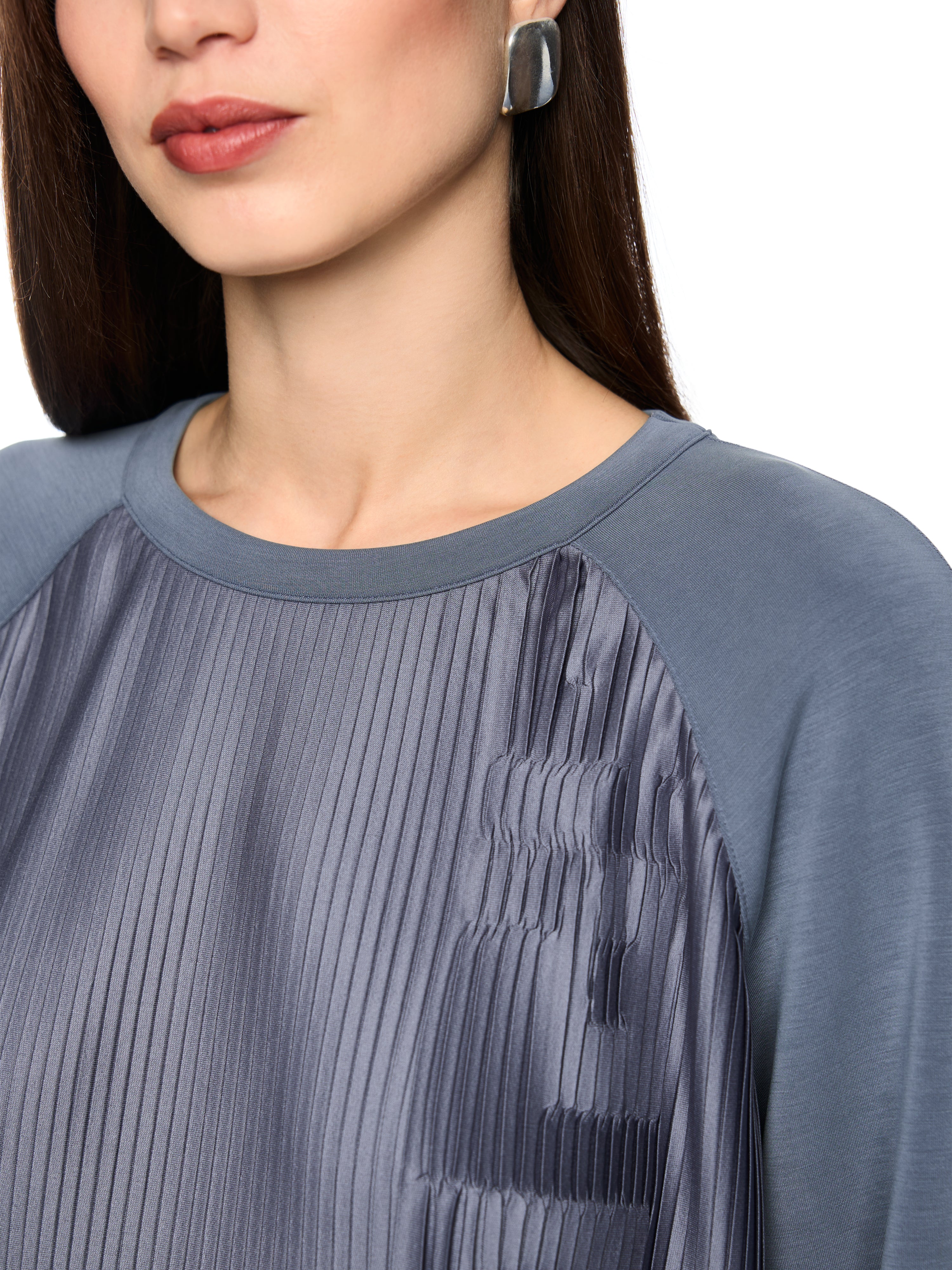 Sweatshirt - Plissee-Details