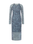 Mesh-Kleid - Animal Print