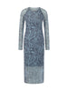 Mesh-Kleid - Animal Print