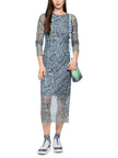 Mesh-Kleid - Animal Print