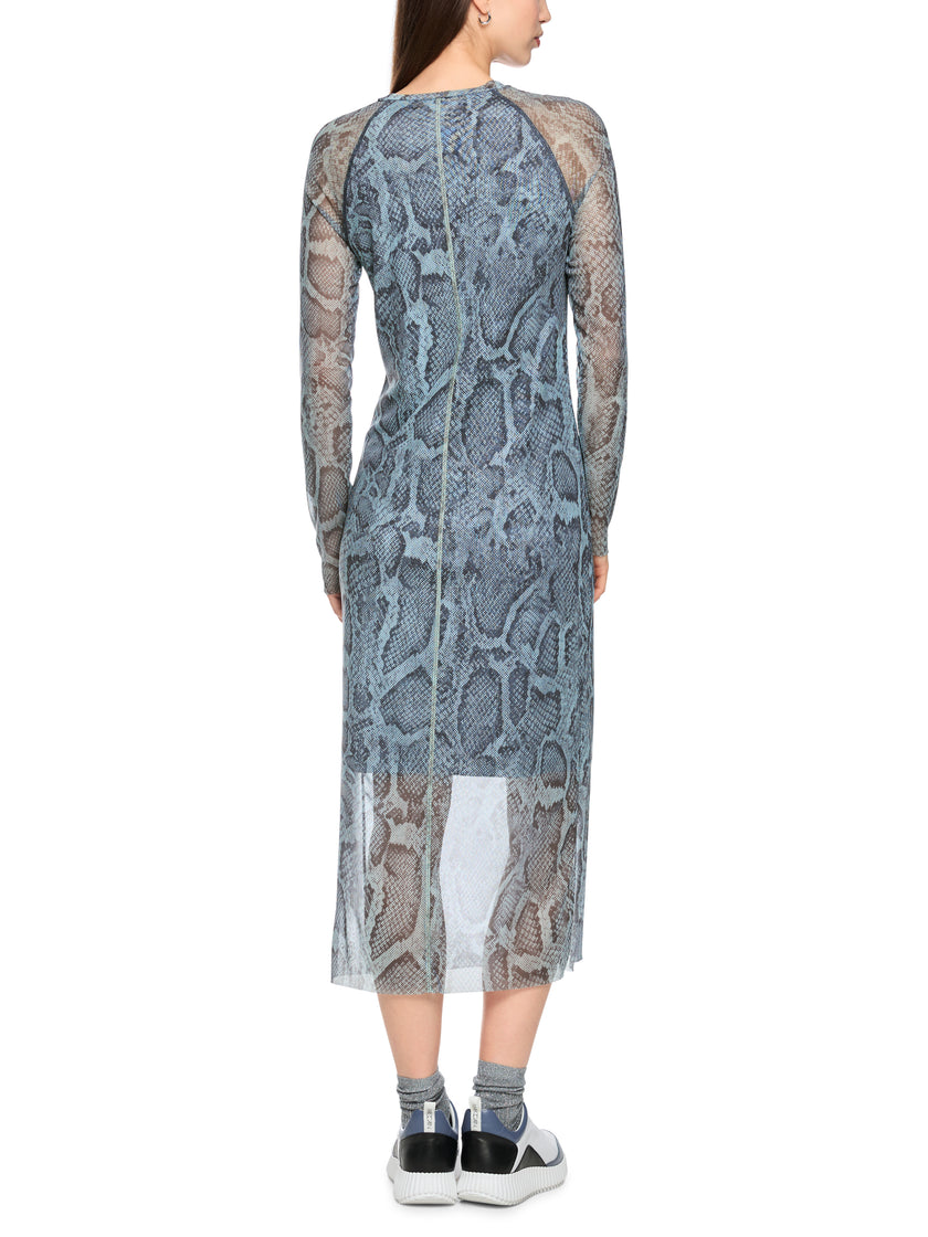 Mesh-Kleid - Animal Print