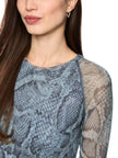 Mesh-Kleid - Animal Print