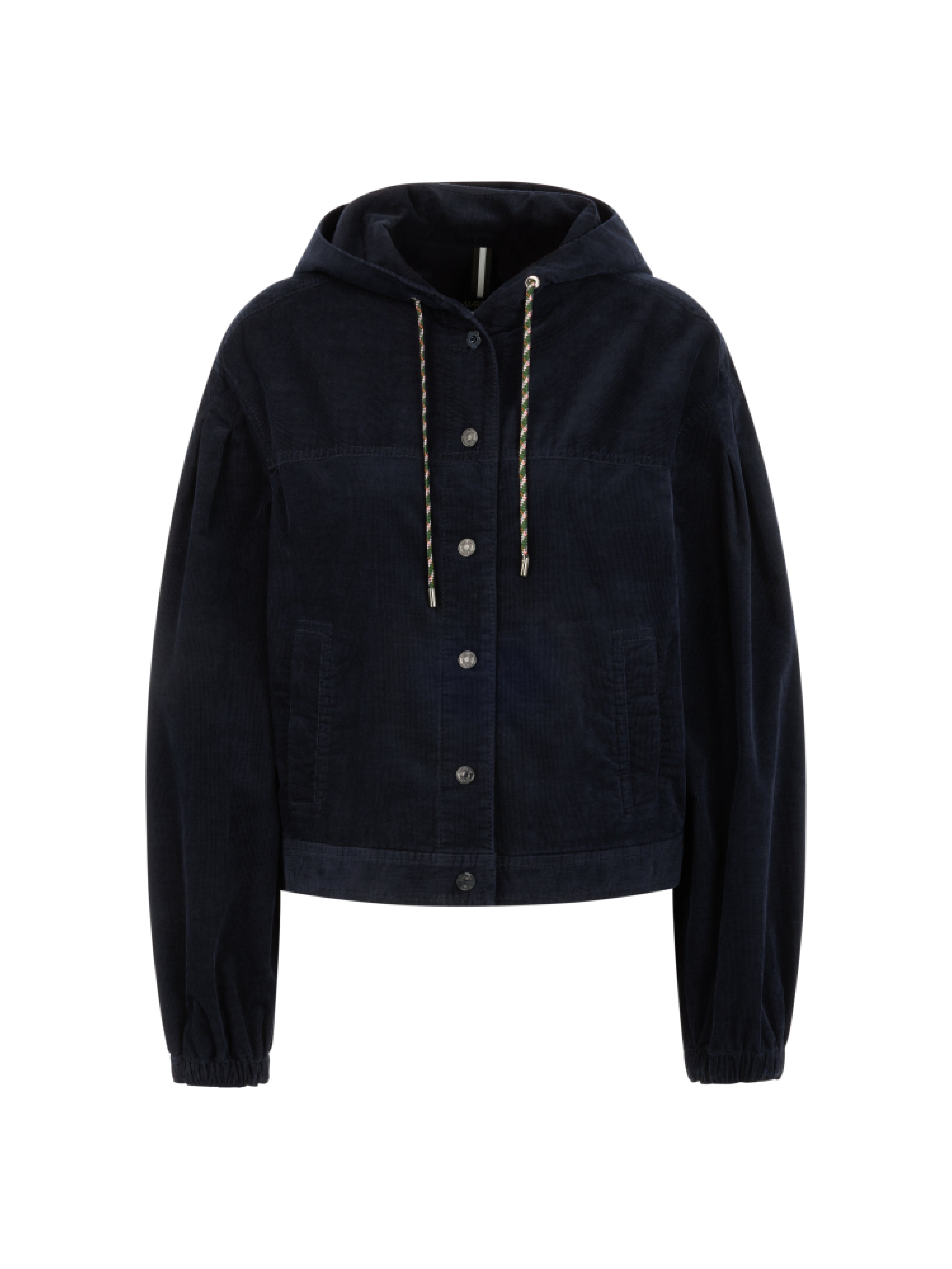 Cordjacke mit Kapuze
