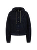 Cordjacke mit Kapuze