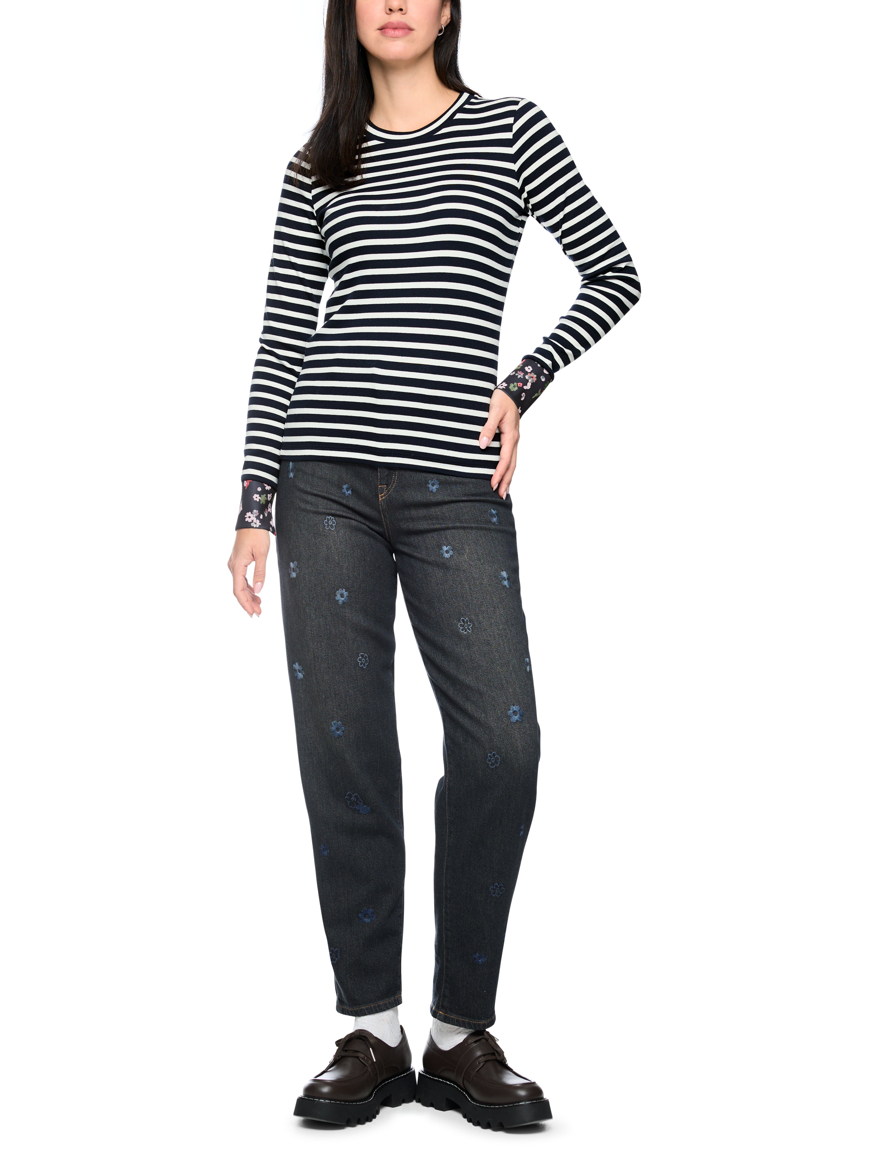 Langarm-Shirt - Streifenoptik