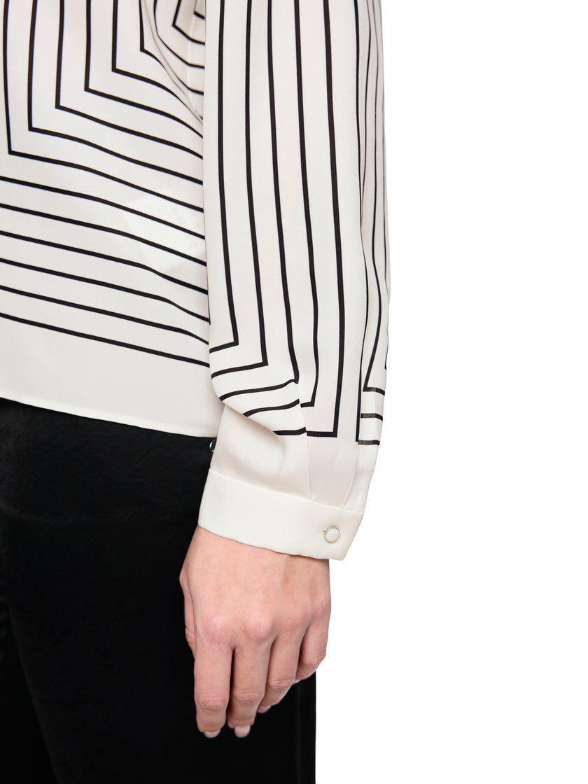 Bluse - Seiden-Mix