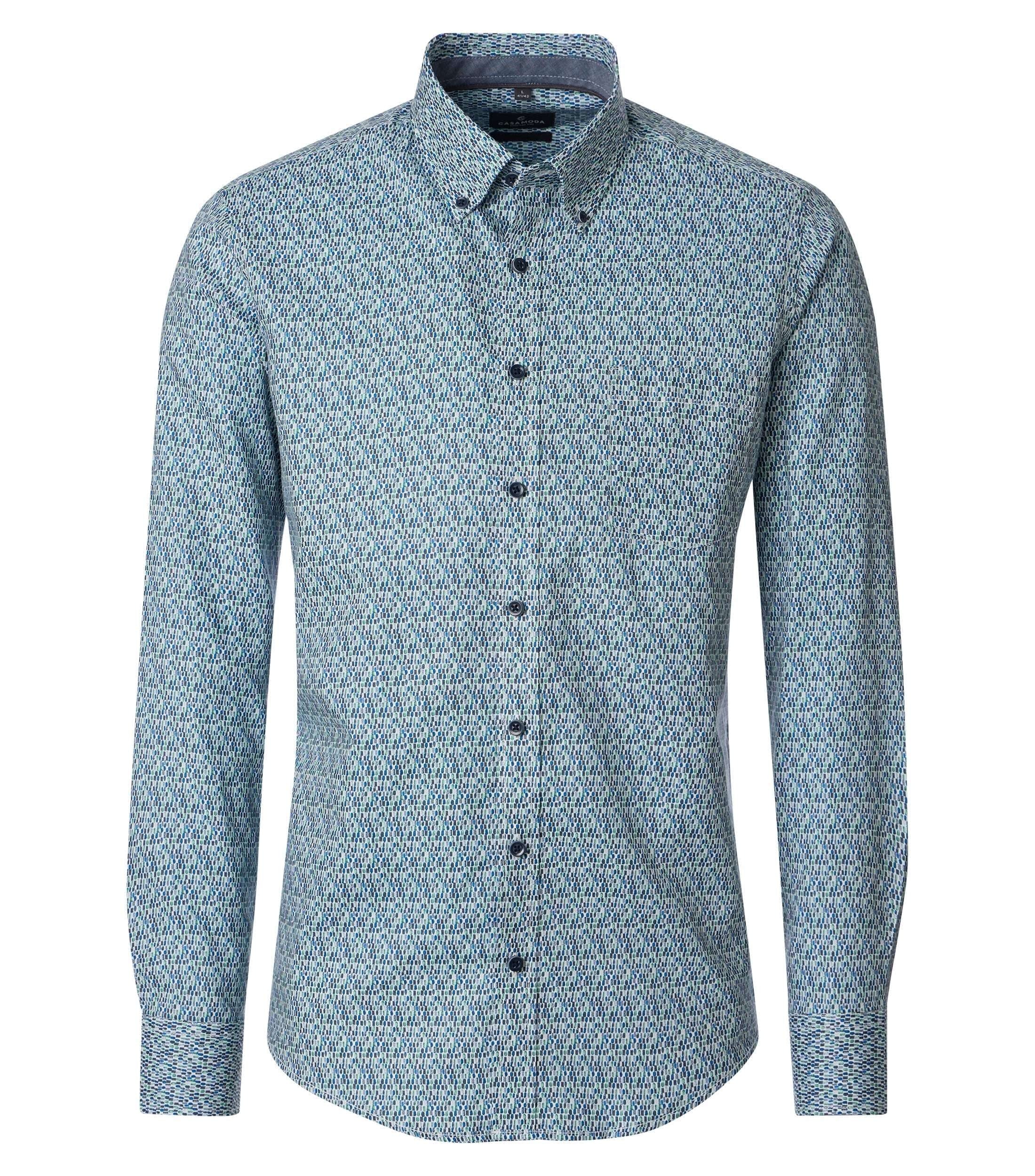 Langarmhemd - Button Down Kragen