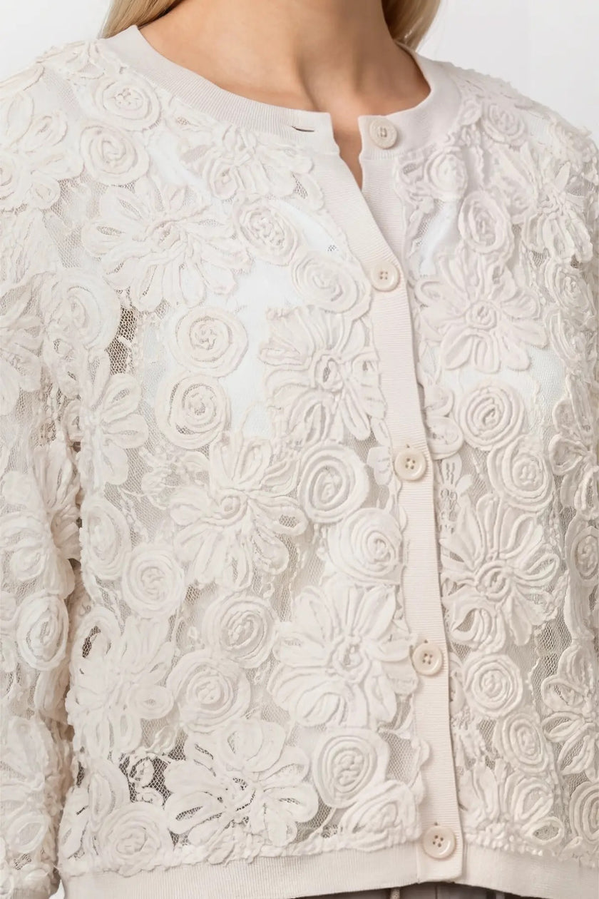 Strickjacke - Spitze