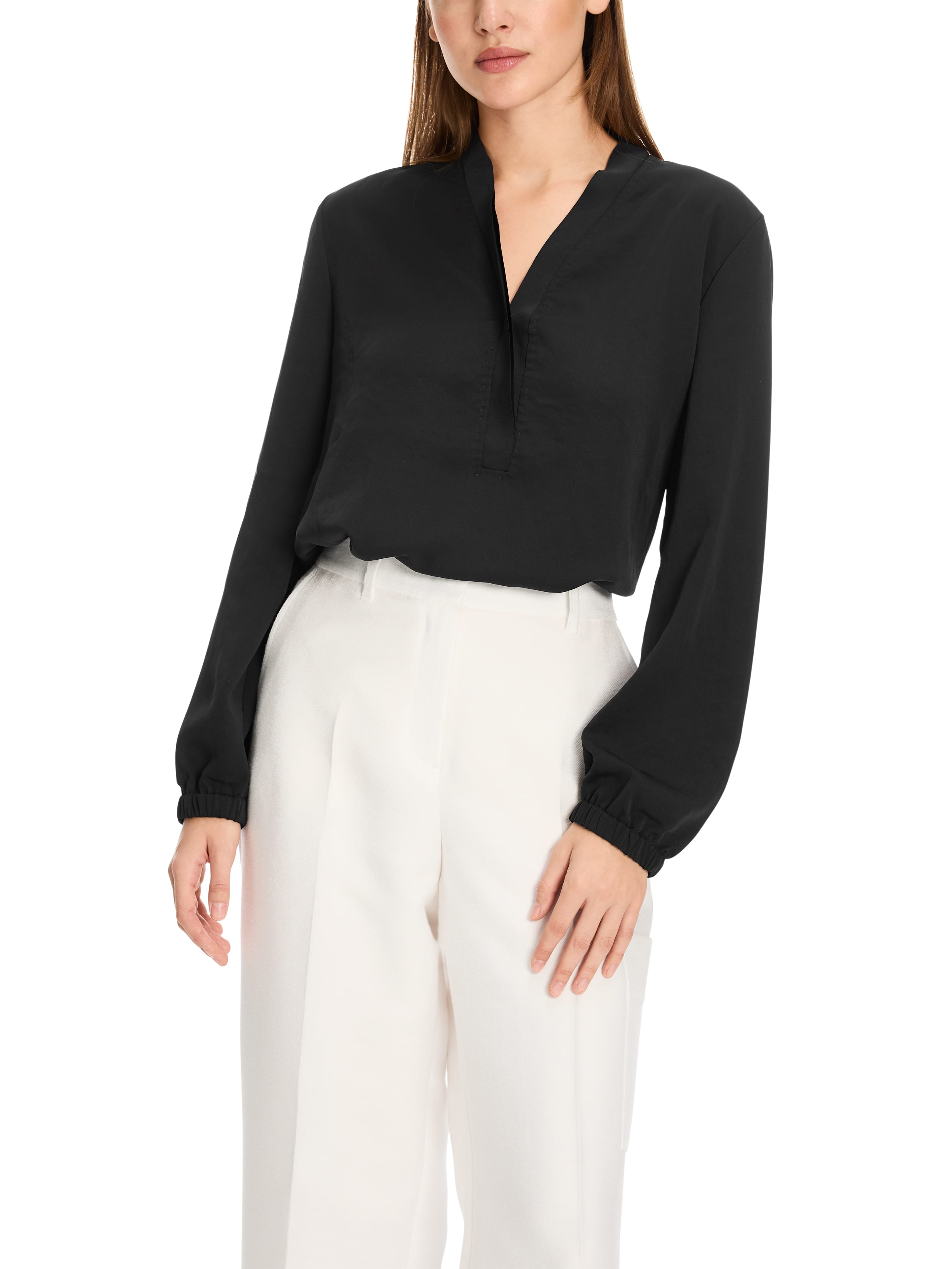 Bluse - Loose Fit - unifarben
