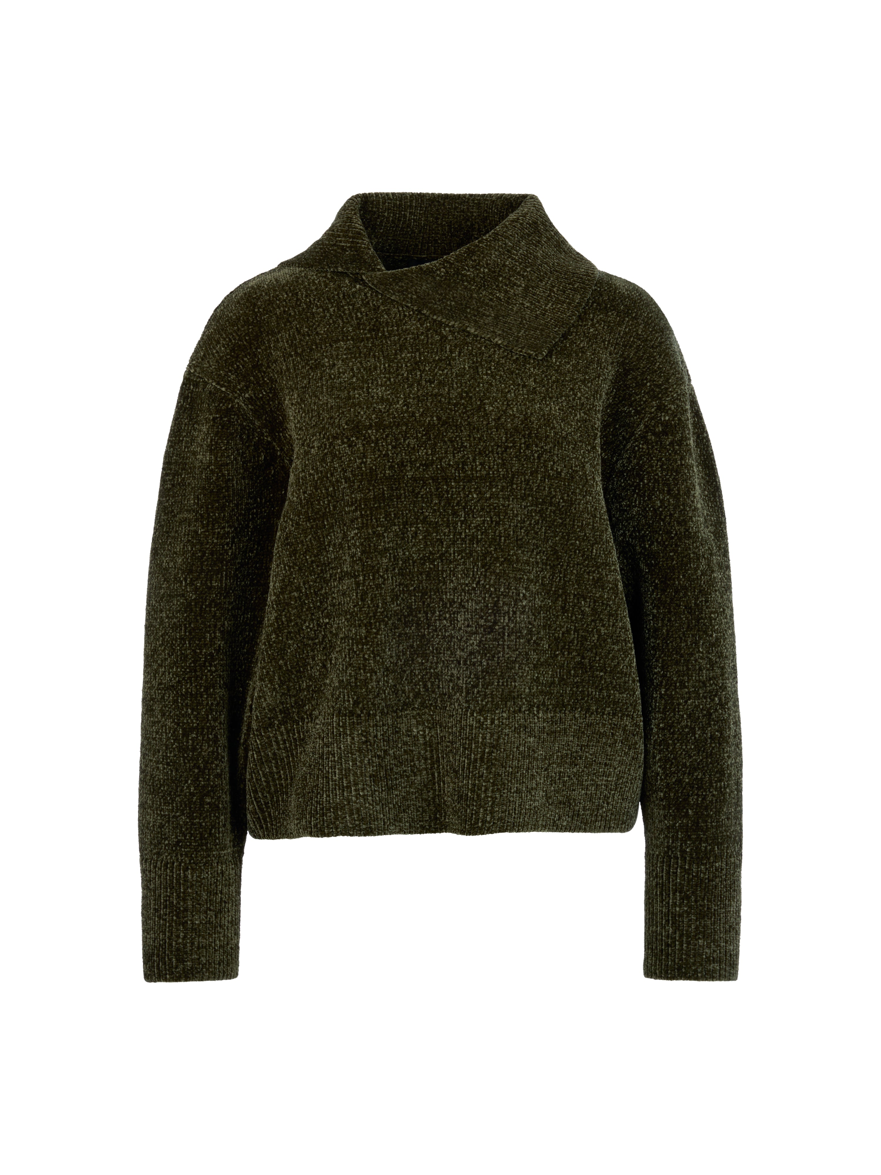 Rollkragenpullover - Chenille-Garn