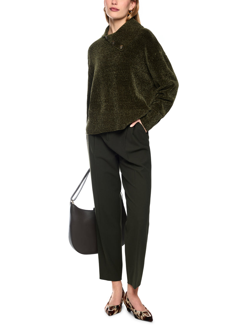 Rollkragenpullover - Chenille-Garn