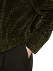 Rollkragenpullover - Chenille-Garn