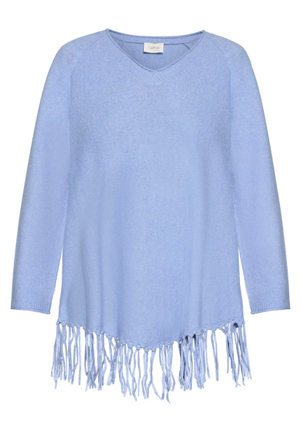 Strickpullover - Fransen