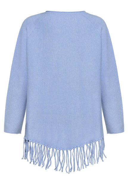 Strickpullover - Fransen