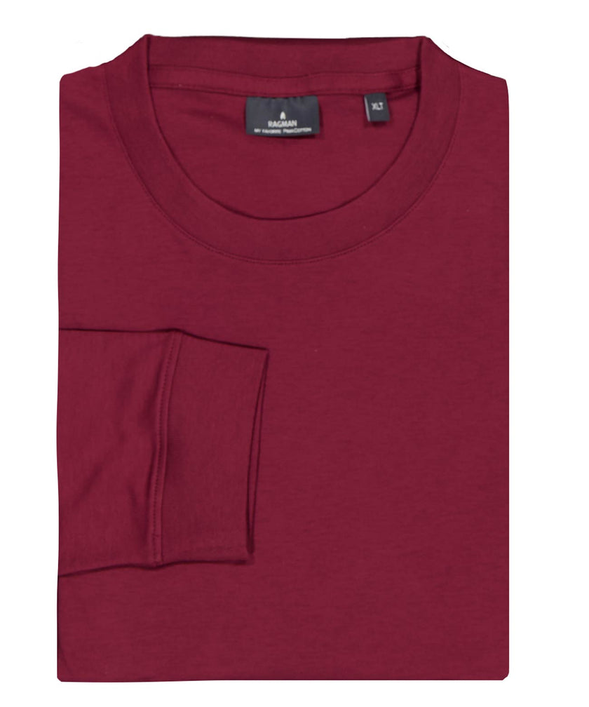 Pima Langarmshirt Rundhals mit Bündchen