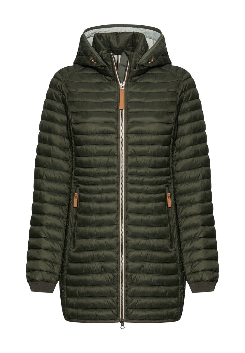Wasserabweisende Steppjacke mit Reißverschlusstaschen