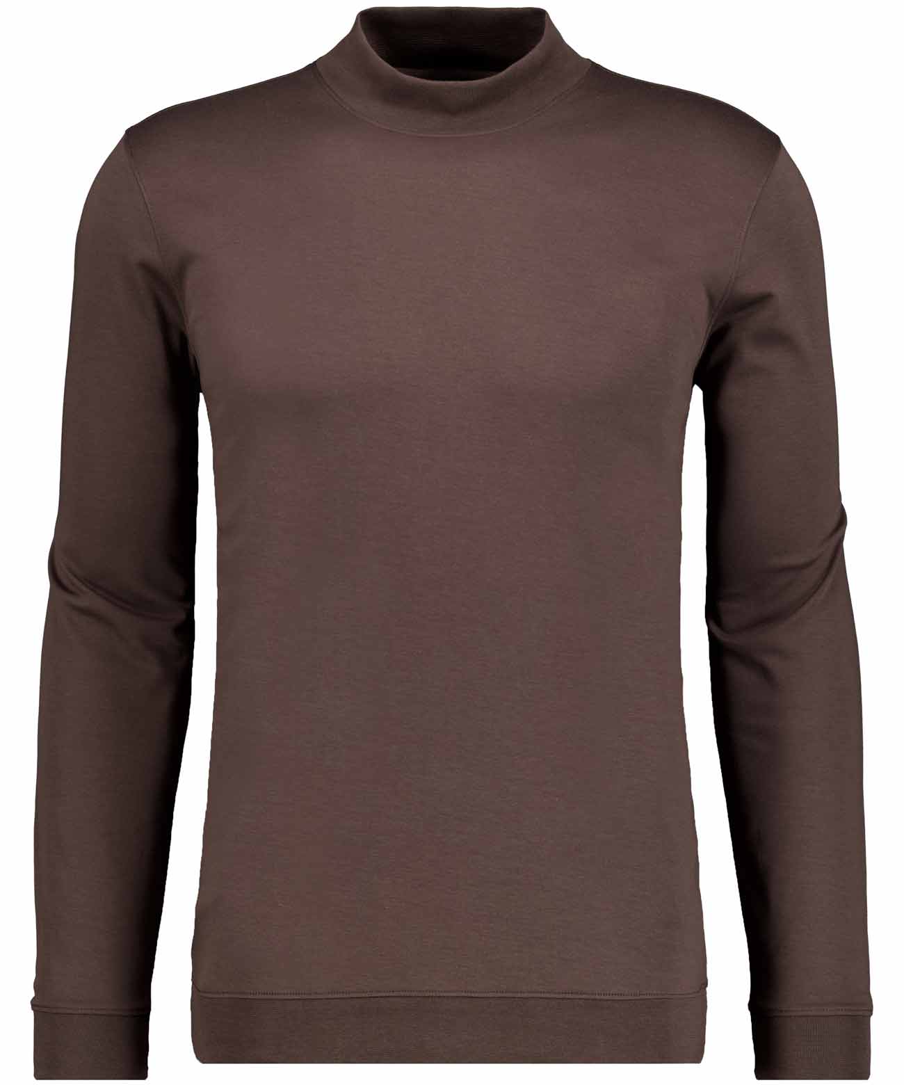 Pima-Shirt mit Bund, Langarm