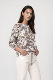 Strickpullover - Blumenmuster
