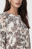 Strickpullover - Blumenmuster