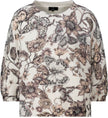 Strickpullover - Blumenmuster