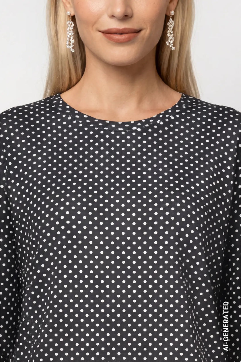 Langarmshirt - Dots